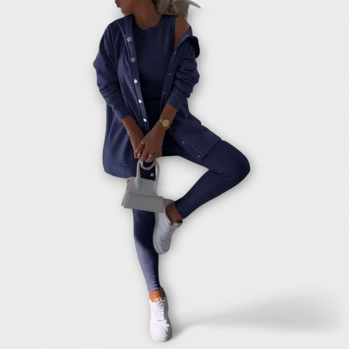 Set di tre pezzi con cardigan